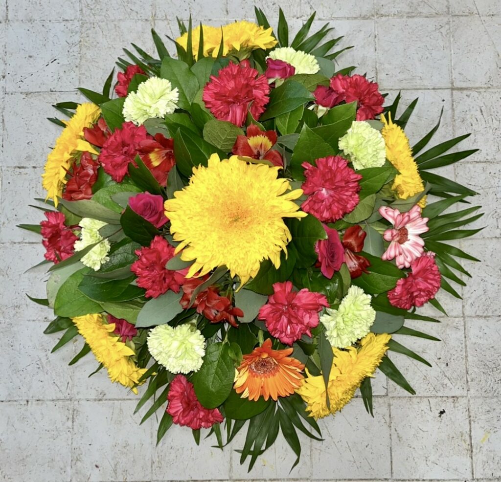 COUSSIN FLORAL ROND COLORE le floraya Ahun